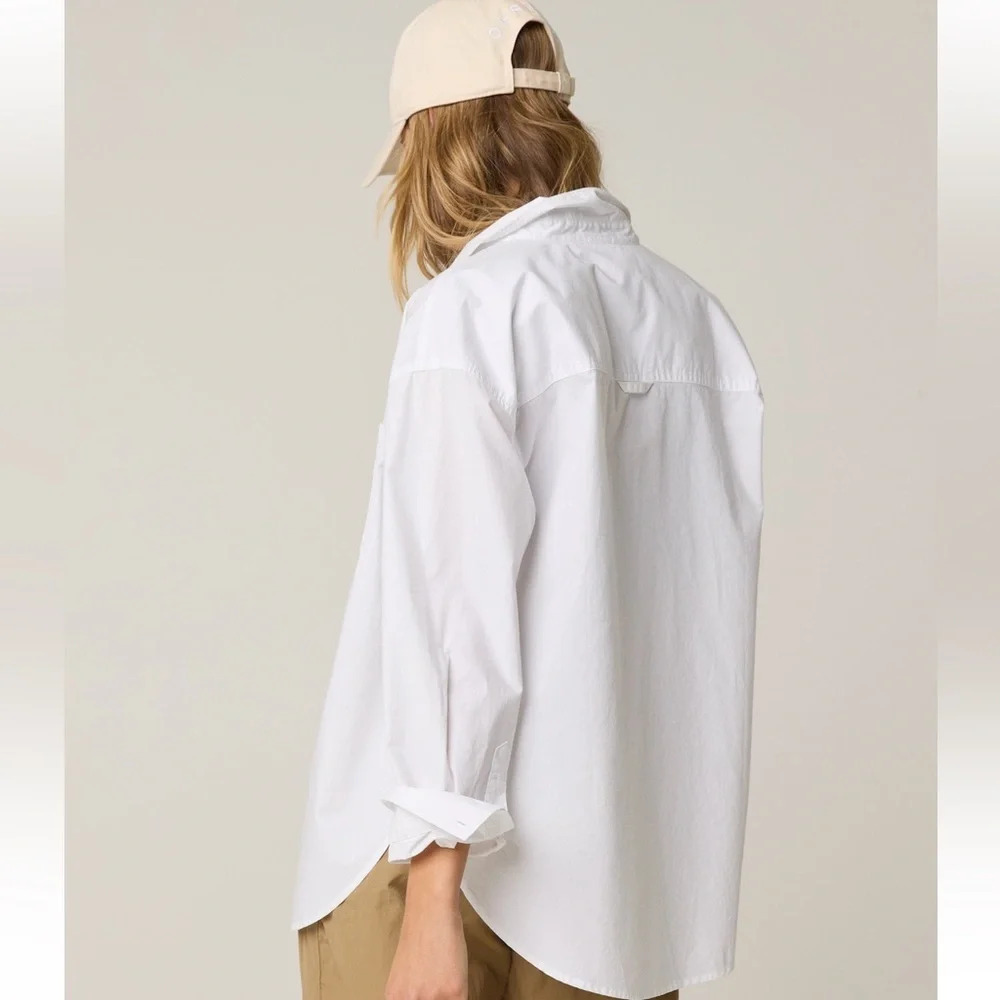 NWT OFFLINE Long Sleeve womens poplin Button Up Shirt Sz M casual, preppy - Picture 2 of 10